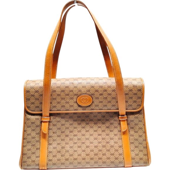 252250BX (L3) Gucci Hand Bag Brown PVC - Picture 1 of 9